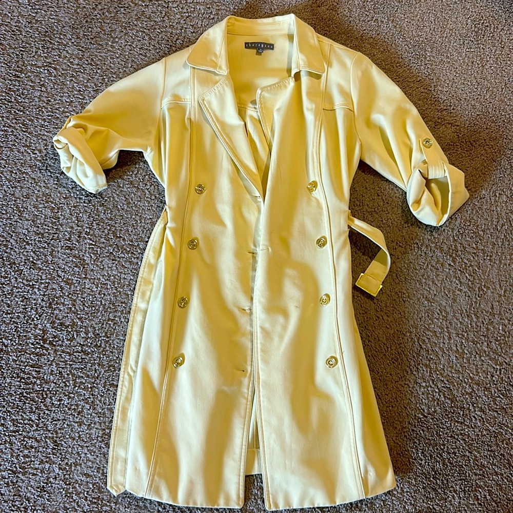 Used once, nice cream coat with gold buttons
